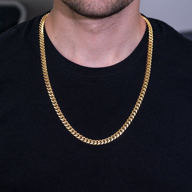 14k Yellow Gold Cuban Chain 7 mm